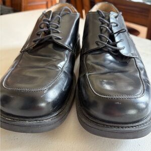 Alfani Black Leather Oxfords with Glossy Finish